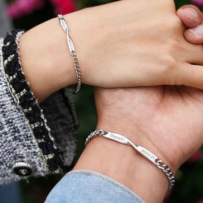 Pulseras personalizadas para parejas - Moroveta