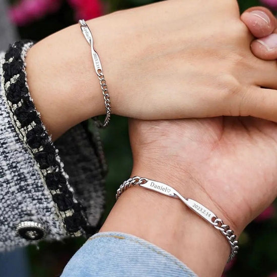 Pulseras personalizadas para parejas - Moroveta