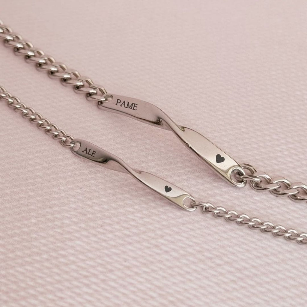 Pulseras personalizadas para parejas - Moroveta