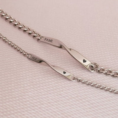 Pulseras personalizadas para parejas - Moroveta