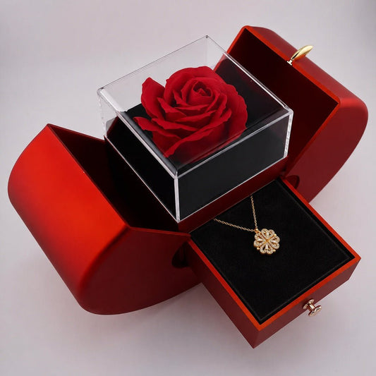 Regalo especial - Rosa eterna y collar - Moroveta