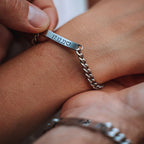 Set de 2 pulseras grabadas para parejas - Moroveta