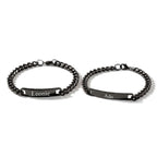 Set de 2 pulseras grabadas para parejas - Moroveta