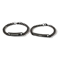 Set de 2 pulseras grabadas para parejas - Moroveta