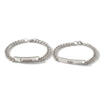 Set de 2 pulseras grabadas para parejas - Moroveta