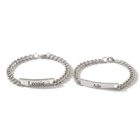 Set de 2 pulseras grabadas para parejas - Moroveta