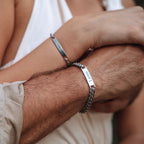 Set de 2 pulseras grabadas para parejas - Moroveta