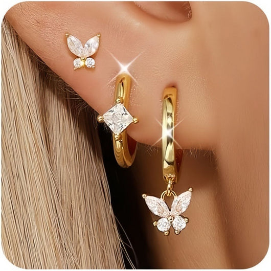 Set de aretes de mariposas - Moroveta