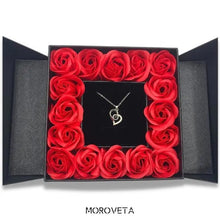 Cargar imagen en el visor de la galería, Set de collar + caja de rosas - Moroveta