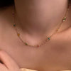 Set de collar con pulsera de cristales multicolores - Moroveta