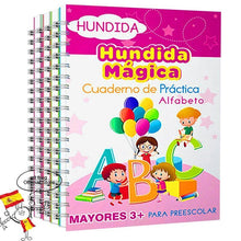 Cargar imagen en el visor de la galería, Set de libros de caligrafía con tinta mágica para niños - Moroveta