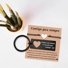 Cargar imagen en el visor de la galería, Set de pulsera y llavero con mensaje de amor - Moroveta