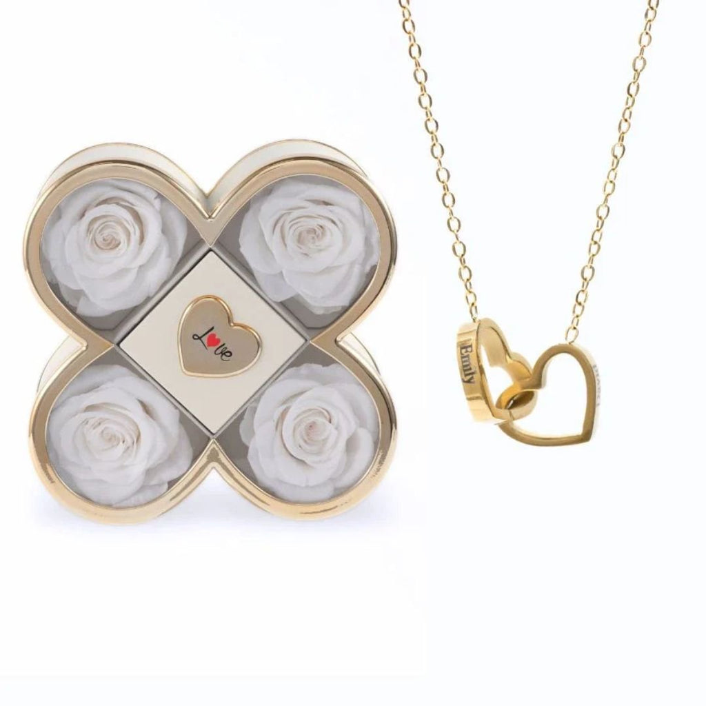 Set de rosas eternas y collar personalizado - Moroveta