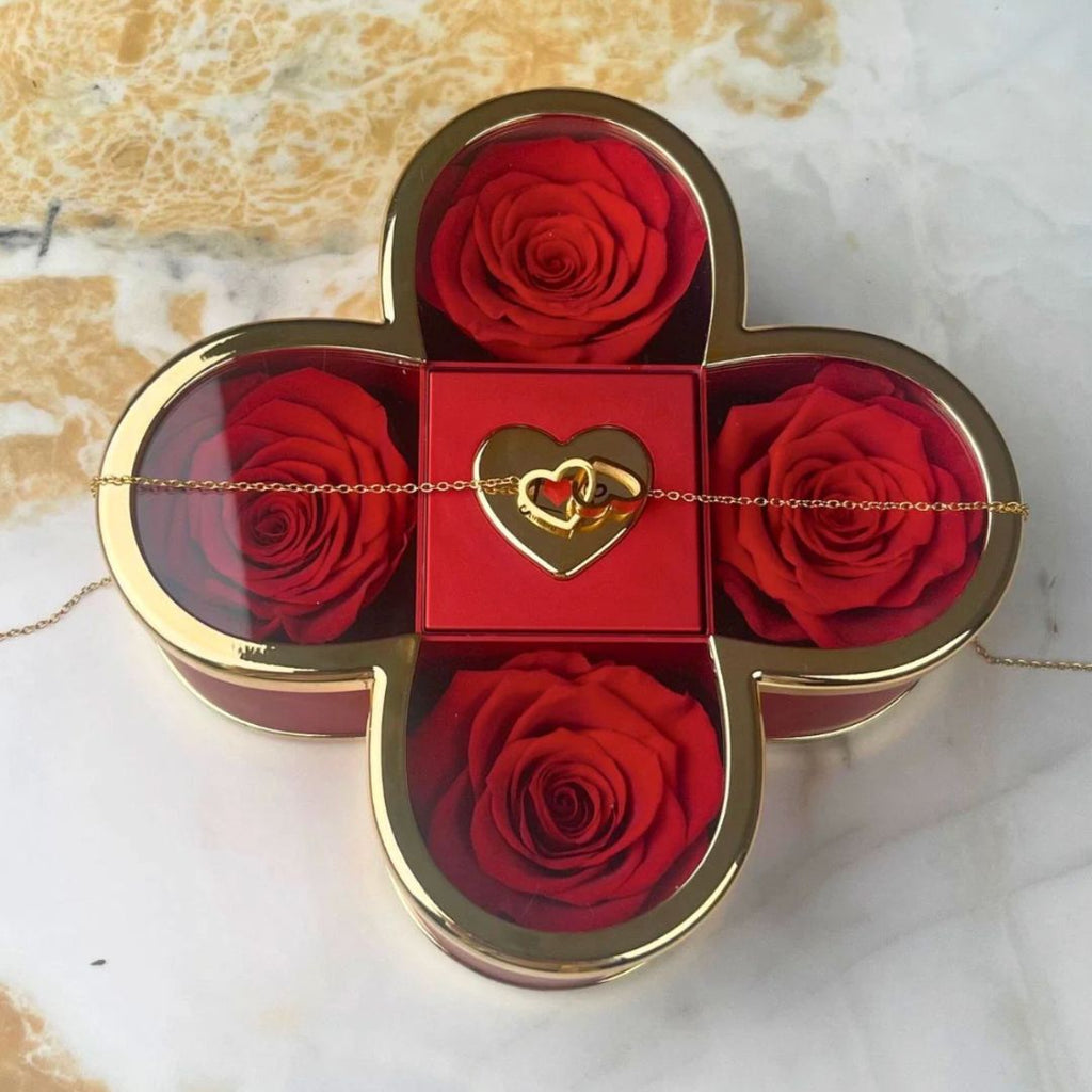 Set de rosas eternas y collar personalizado - Moroveta