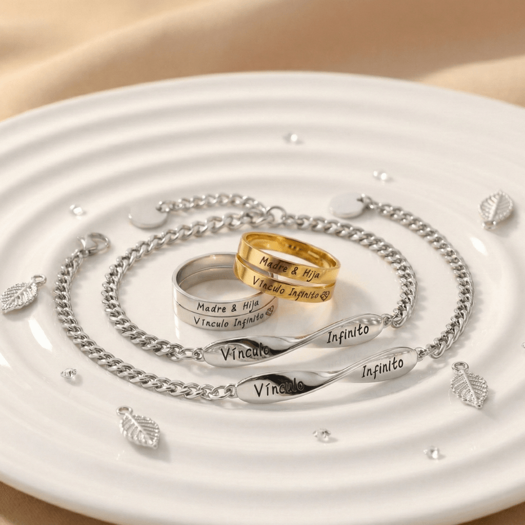 Set Madre e Hija | 2 Anillos + 2 Pulseras - Moroveta