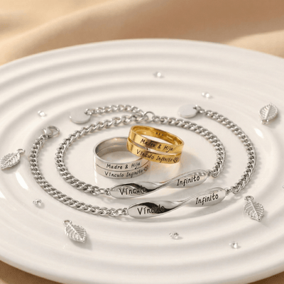 Set Madre e Hija | 2 Anillos + 2 Pulseras - Moroveta