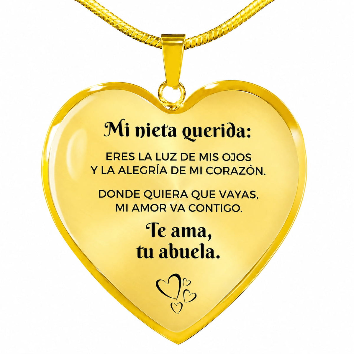 Collar con colgante - Mi nieta querida, de abuela