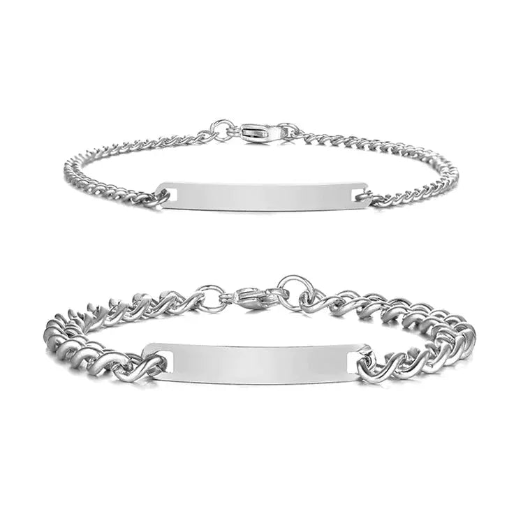 Couples Engraved Bracelet Set - Moroveta