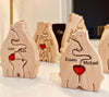 Familia de Osos de Madera Personalizable.