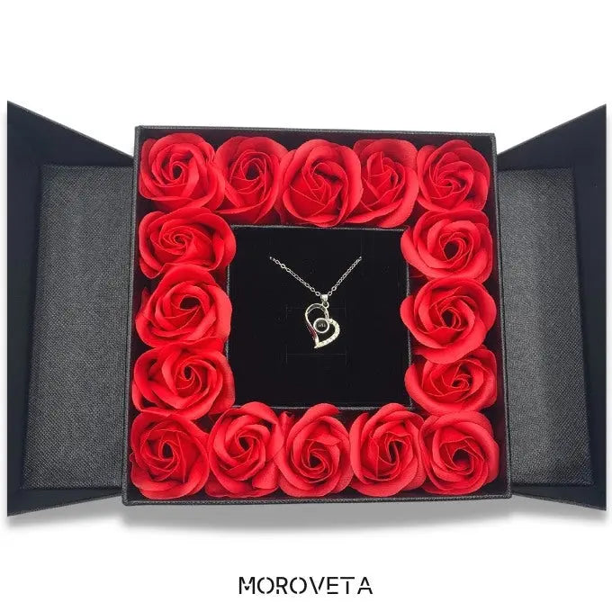 Set de Collar + Caja de Rosas - Moroveta