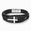 To My Son Pray Through It Leather Cross Bracelet - Moroveta